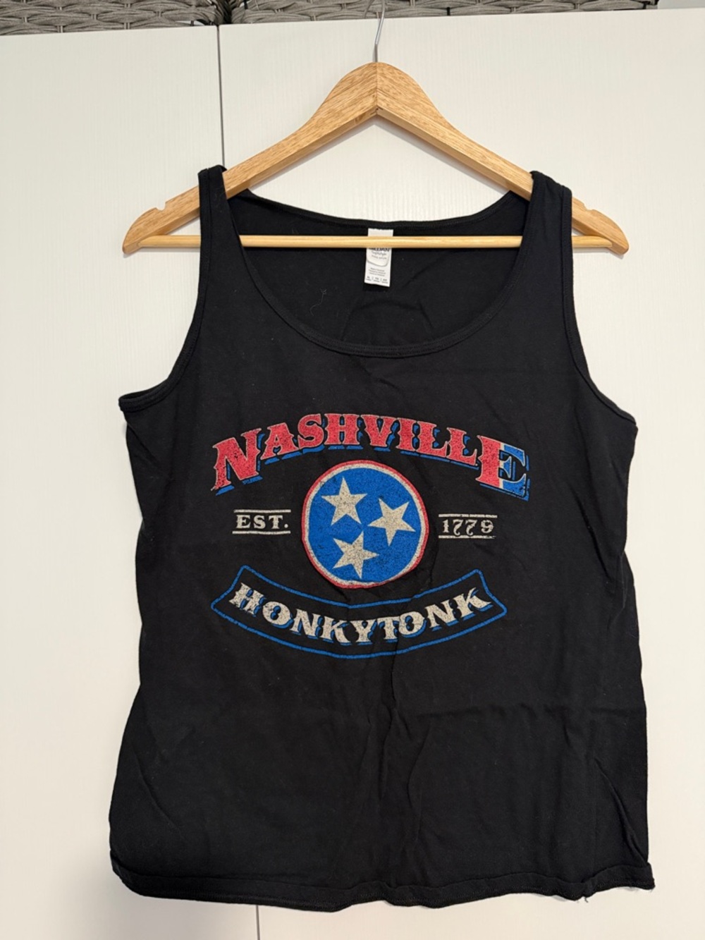 Nashville Honkytonk Black Graphic Tank Top - Alan Jackson’s Bar